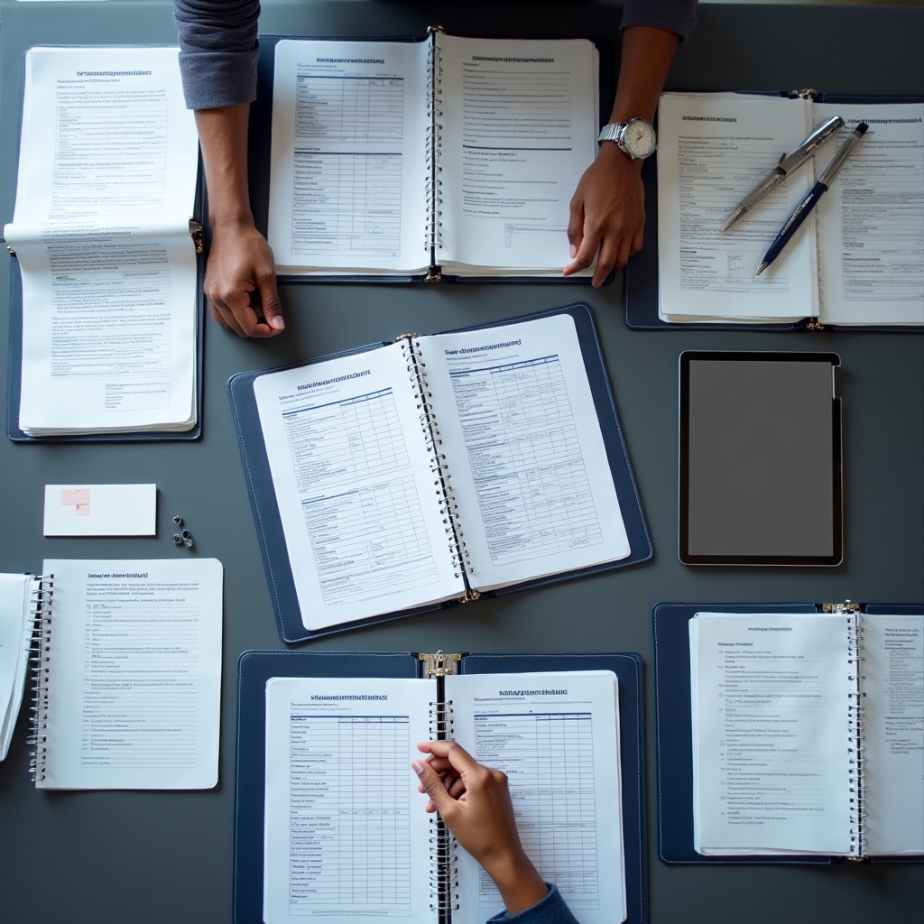 Datenschutz-Dokumentation und Ordner in einem modernen Büro